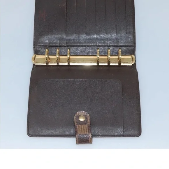 #25. Louis Vuitton Damier Ebene Ring Agenda Desk Planner MM